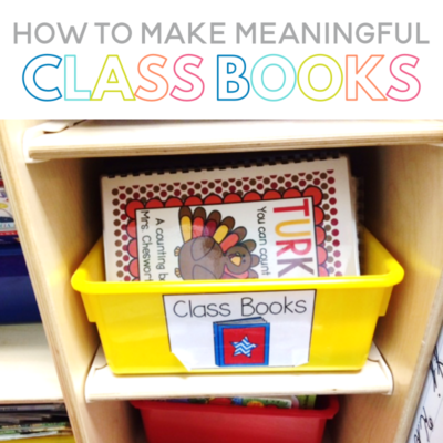 Class books are a great way to integrate various subjects and teach concepts of print! Here are some ideas for making class books meaningful for your students!