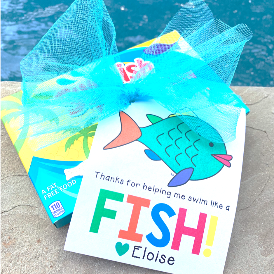 Swim Teacher Gift Tag Freebie