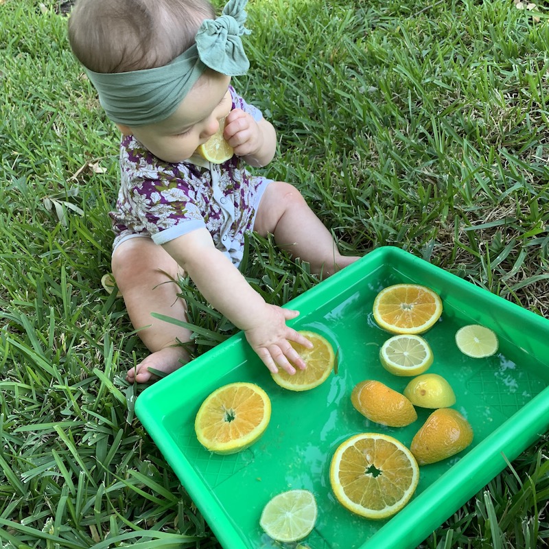 Baby Sensory Play Activity  with Fruit