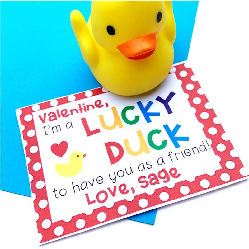 12 Pack Adorable Valentine Greetings On Each Duck Valentine Day 12 Sweet Viberent Colors Rubber Duckies Super Cute Fun Novelty Ducks Party Decoration Perfect for Valentine’s Day Holiday Decorations