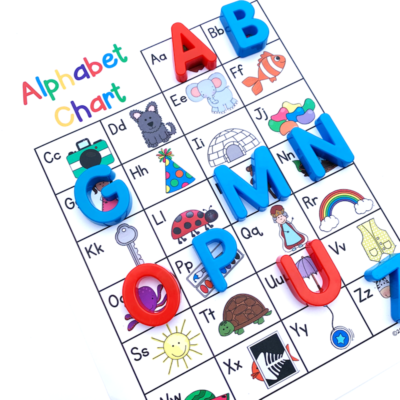 Alphabet Chart with Magnetic Letters