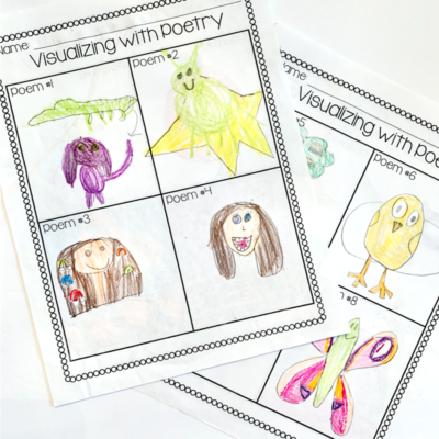 Visualizing with poetry freebie for elementary students.