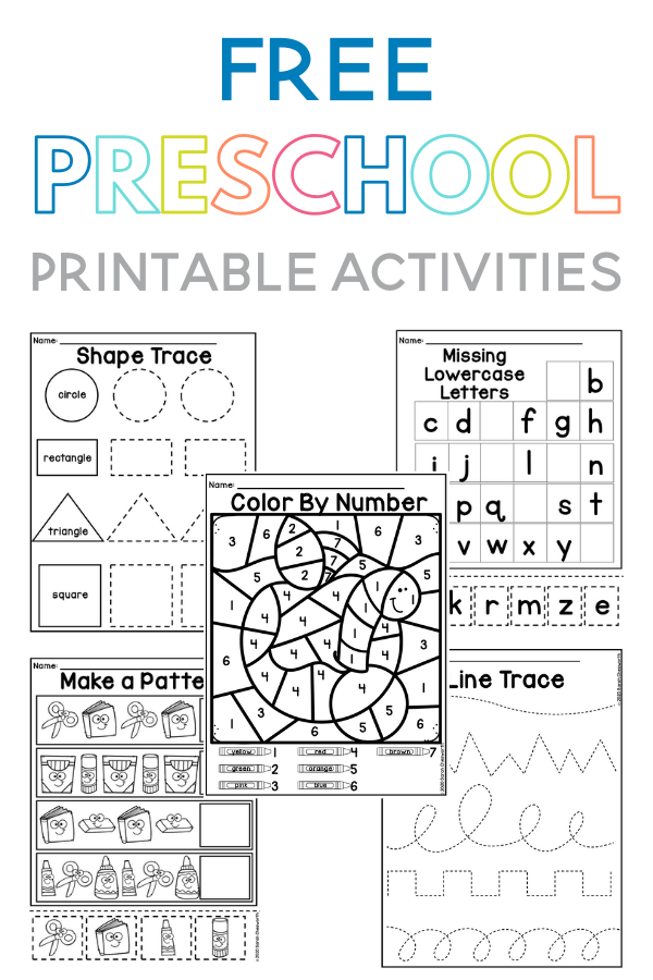 Free Preschool Printable Worksheets Sarah Chesworth