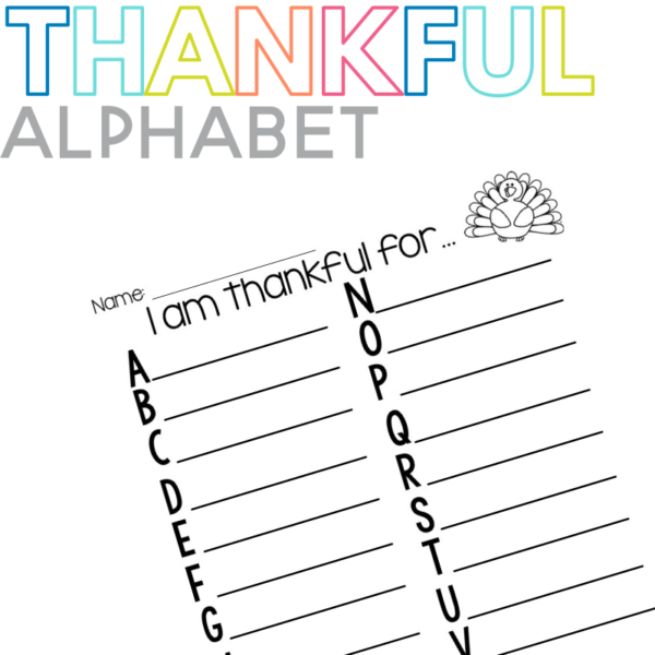 Thankful Alphabet Freebie Sarah Chesworth