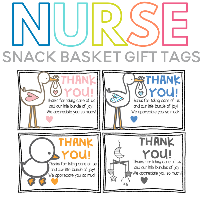 Nurse Snack Basket Tag