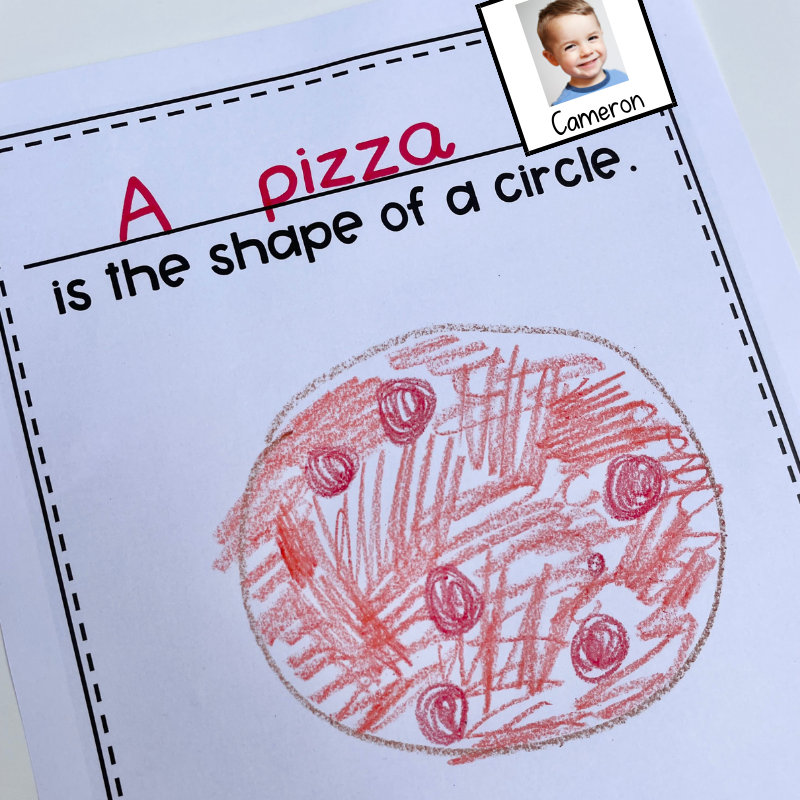 Kindergarten students will draw an object that is the shape of a circle on this worksheet