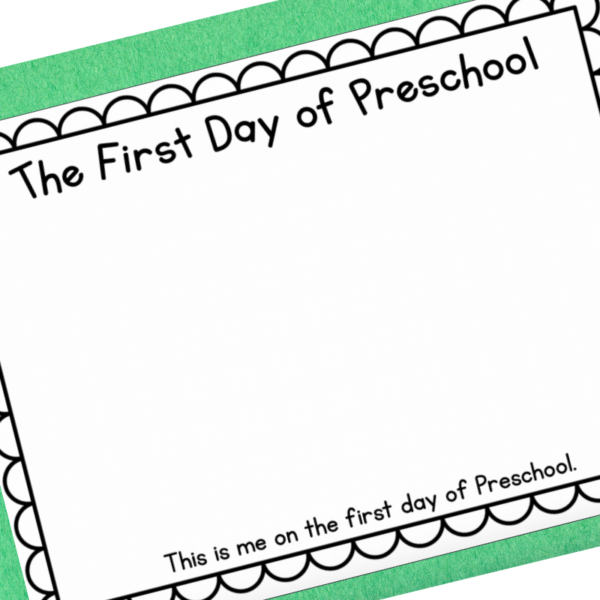 5 Preschool First Day Activities To Set Your Year Up For Success   First Day Of School Journal 600x600 