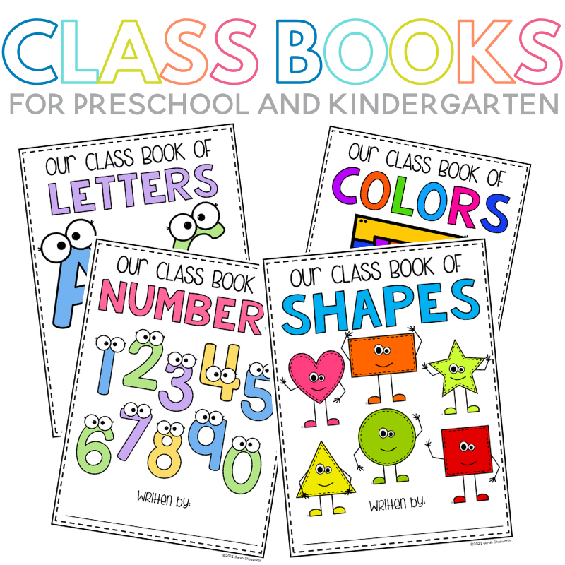 Class books are a wonderful writing activity for preschool and kindergarten students! This post has tons of great class book ideas to use with your students. These class-created books cover the beginning of the year, Halloween, Thanksgiving, and Christmas. Valentine's Day, Easter, and more!