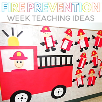 Are you looking for preschool and Kindergarten appropriate activities for Fire Prevention Week? This post has everything you need! October is Fire Safety Month and Fire Prevention Week! Your students will enjoy writing about community helpers like firefighters, making a printable firefighter craft, firefighter labeling, a printable firefighter hat, fire safety writing, and more!