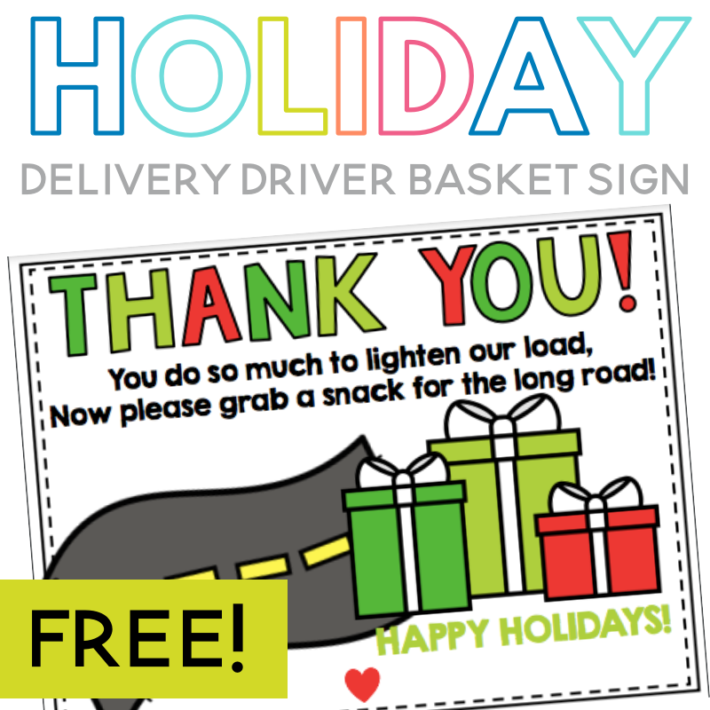 Spread Holiday Cheer with a Free Delivery Driver Basket Sign