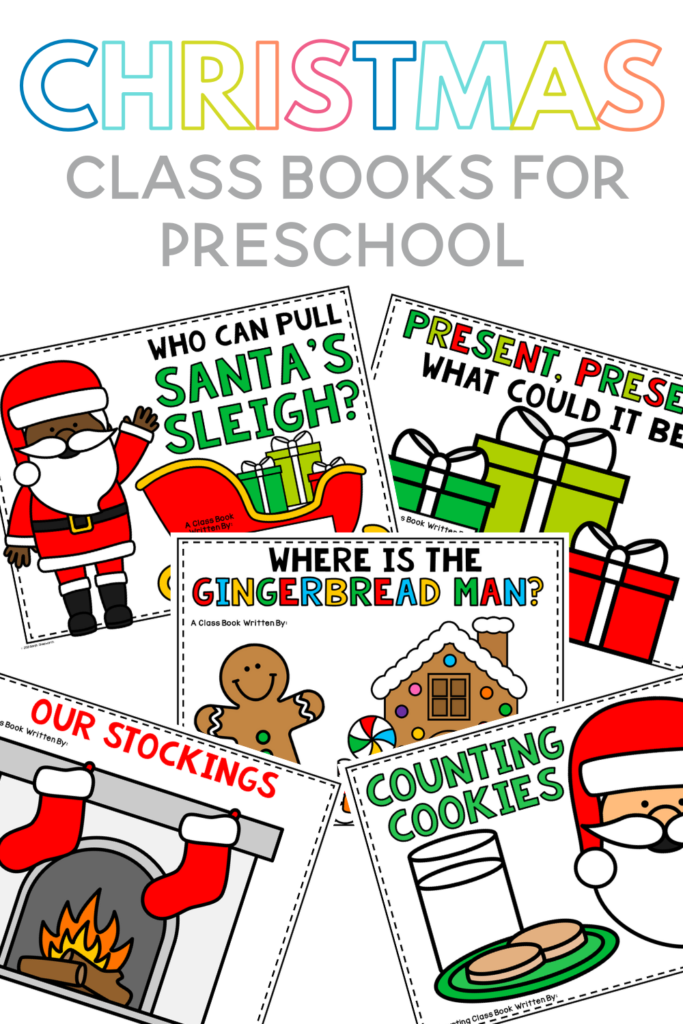 These five printable Christmas class books are great for preschool or kindergarten students! They focus on skills like counting, name recognition and simple sentences. They foster creativity too!