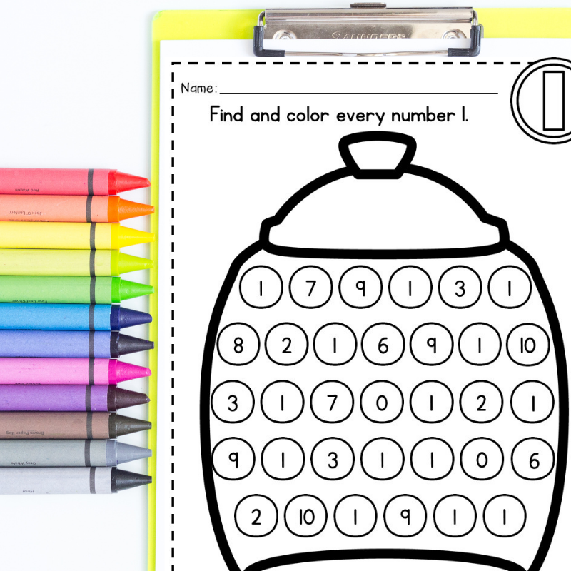 easy-color-by-number-worksheet-printable  Number worksheets, Color  worksheets, Kindergarten colors