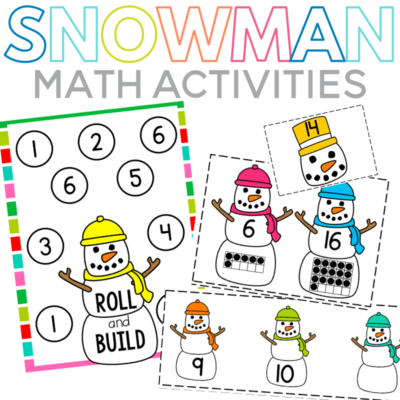 These snowman math activities were created for Kindergarten students and include printable snowman math centers. These activities are focused on numbers 0 to 20 and will help you to meet multiple standards. These activities are print and go and can be used all winter long!  Students will read, write and represent whole numbers 0 to 20, count sets of objects to 20, and use comparative language to describe two numbers up to 20 presented as written numerals.