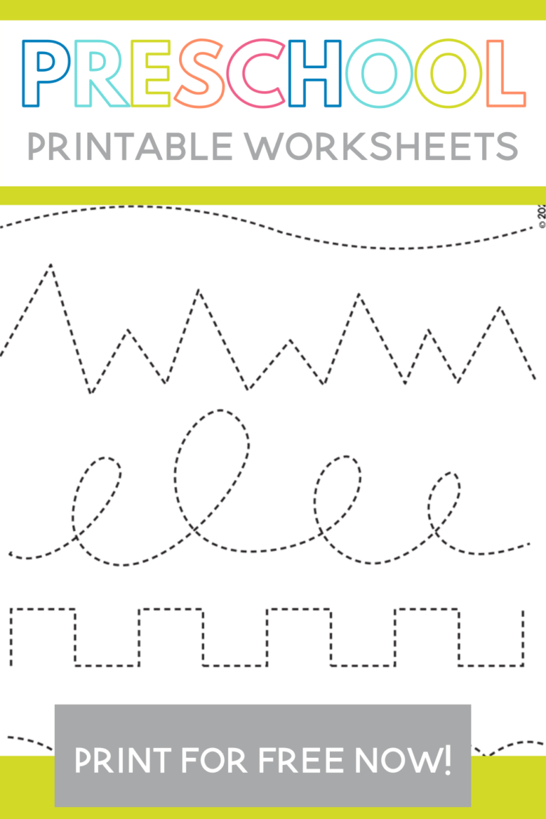 8 Free Printable Preschool Worksheets for Learning Fun - Sarah Chesworth