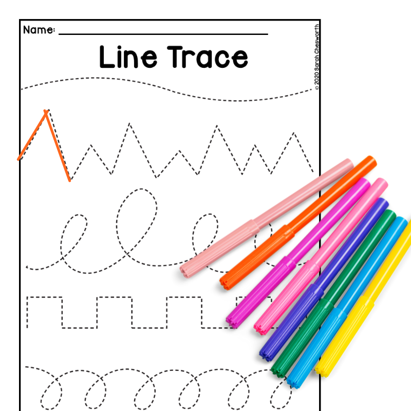 Check out this free collection of preschool printable activities that focus on counting, shapes, tracing, numbers, and letters! These printable worksheets were put together for preschool teachers. Some of the activities include color by number, line tracing, missing uppercase letters, missing lowercase letters, patterns, number order, cutting practice, and more skills just for preschool students.