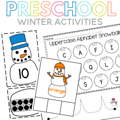 Are you looking for the best winter preschool activities to keep your class or little ones learning this winter? This post is full of engaging winter preschool centers including winter sensory play, letter recognition snowballs, snowman number building, color matching, and more! These activities are focused on the skills preschoolers are learning like colors, letters, numbers, fine motor skills, and more! You’ll leave with more than enough ideas for your preschool winter theme!