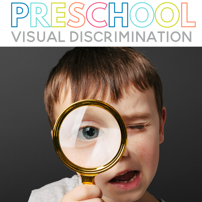 Visual discrimination is an important skill for little ones and something that you should be teaching and working on with preschool students. This post will discuss the importance of visual discrimination and what activities you can do to practice this skill with preschool students.