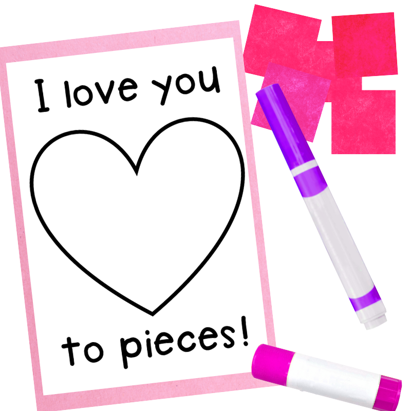 I Love You To Pieces Printable Valentine Card Sarah Chesworth