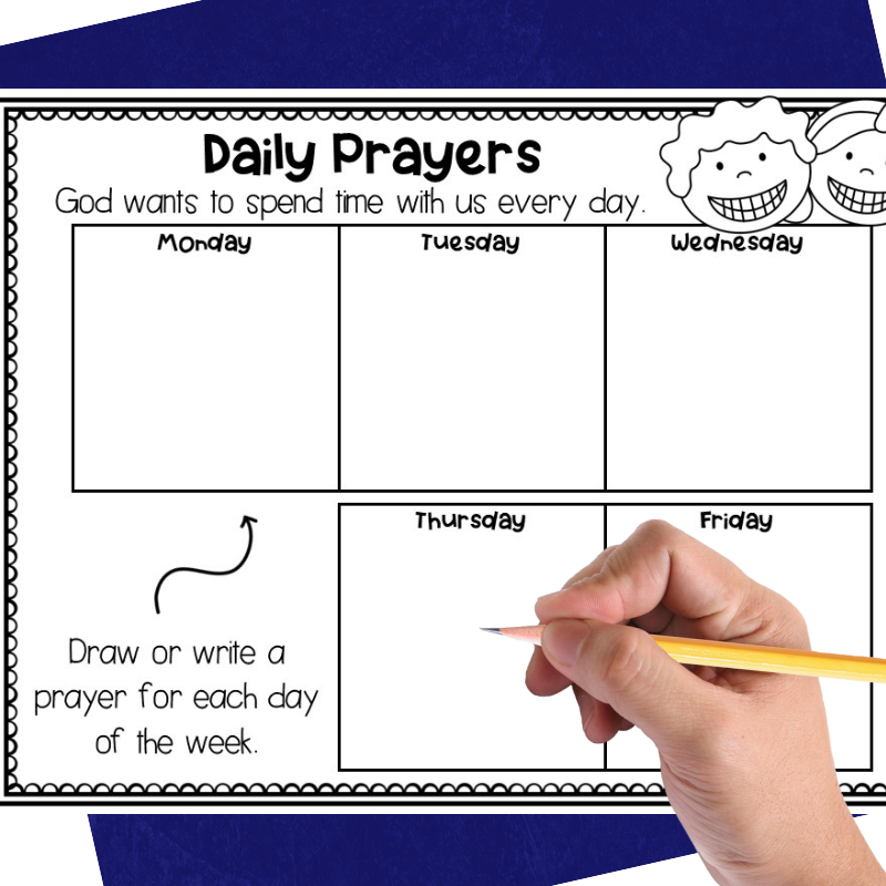 Prayer journal template for a daily prayer