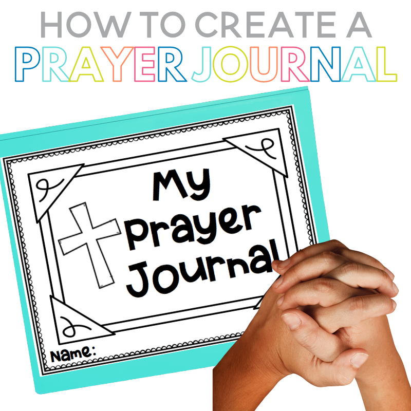 Prayer journal for kids with praying hands