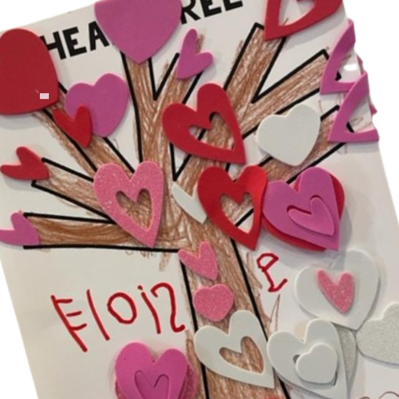 heart tree valentine's day craft