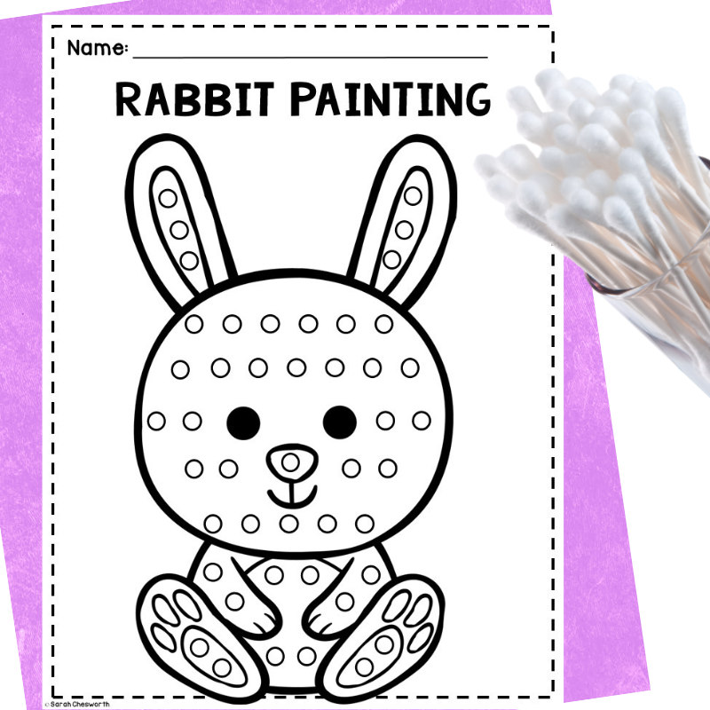 q tip painting bunny