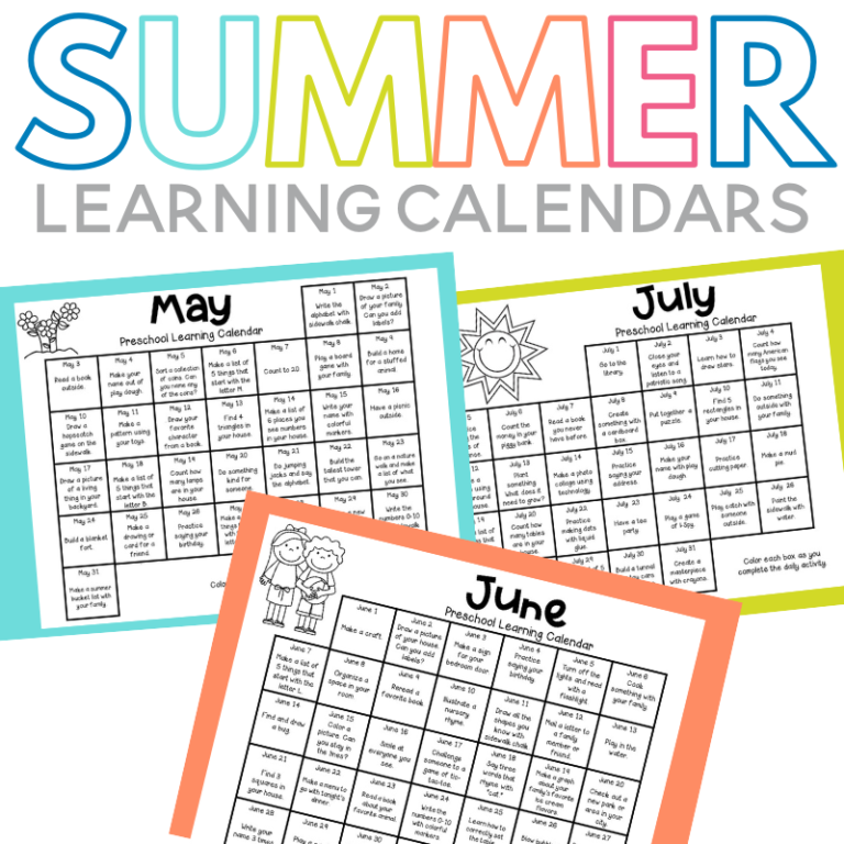 Summer Learning Calendar for Kids 2023 Edition Sarah Chesworth