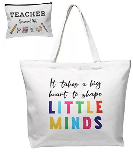 Tote Bag Aesthetic, Cute Reusable Grocery Bag, Large Teacher Book Tote –  HMDesignStudioUS