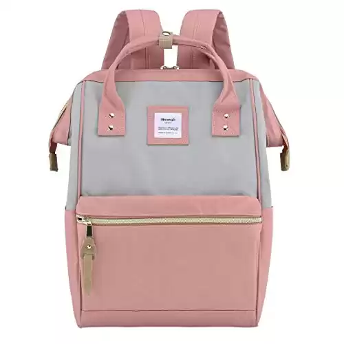 Himawari Laptop Backpack Travel Backpack With USB Charging Port Large Diaper Bag Doctor Bag School Backpack for Women&Men(9001-Gray&Pink)