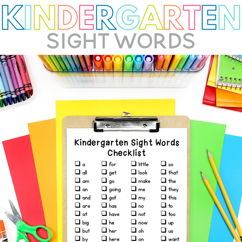 Complete List Of Kindergarten Sight Words Sarah Chesworth