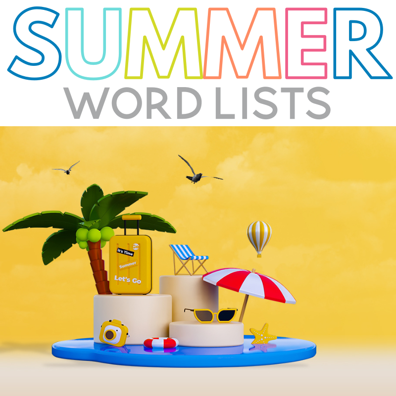Summer Vocabulary Words That Start with Each Letter