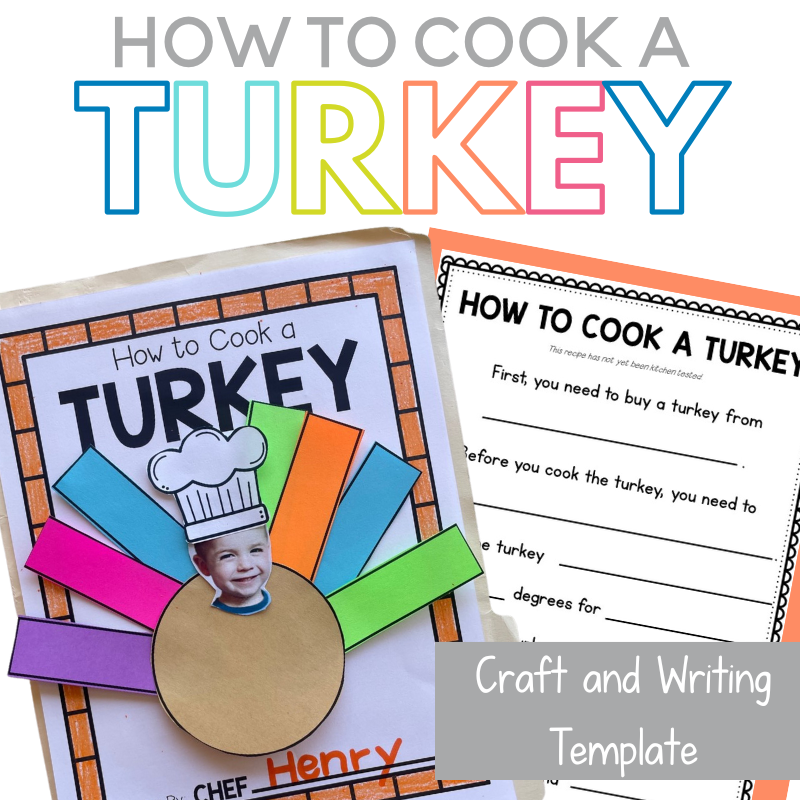 Preschool How to Cook a Turkey Writing Template Sarah Chesworth