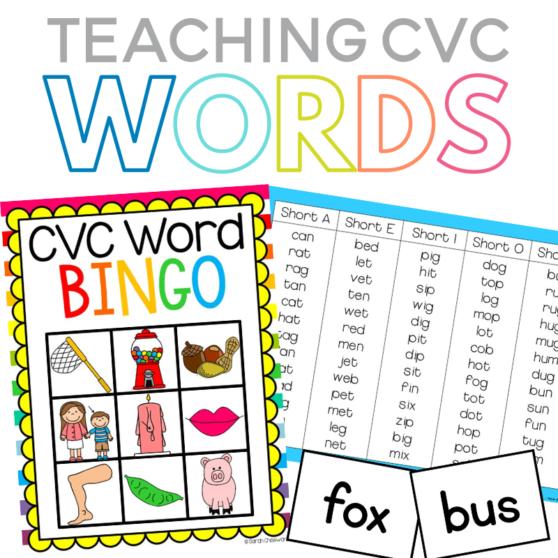 CVC Words: Lists and Printable Free Activities for Teaching