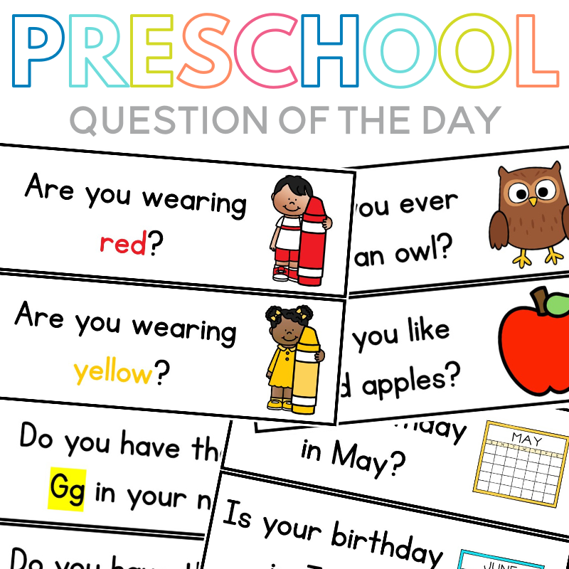 Fun Preschool Question of the Day A Guide for PreK Teachers and