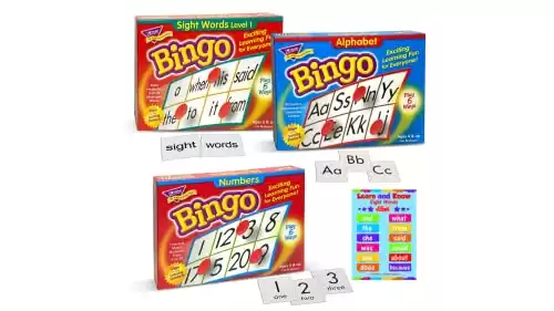 Bingo Educational Learning Games for Kids: Alphabet, Numbers, and Sight Words