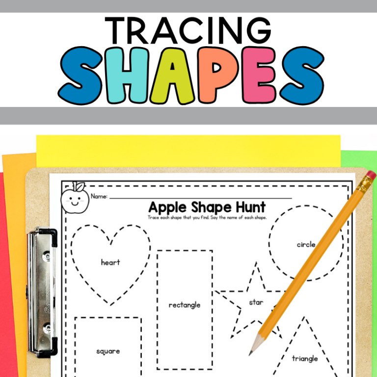 Fun Interactive Tracing Shapes Worksheets for Preschool - Sarah Chesworth