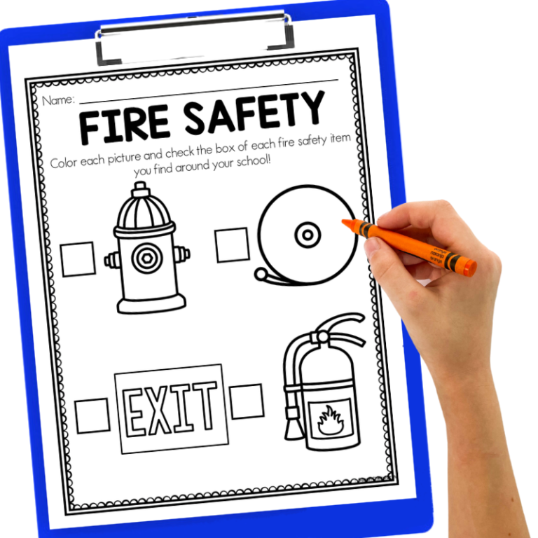 Free Fire Safety for Preschoolers Printables - Sarah Chesworth