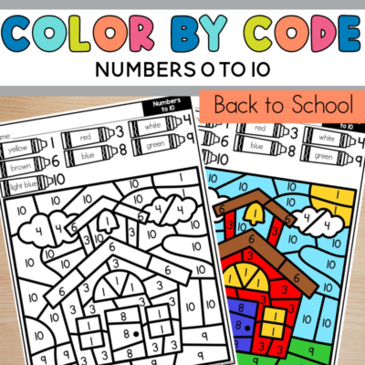 Addition Color By Number Worksheets for Kindergarten - Sarah Chesworth