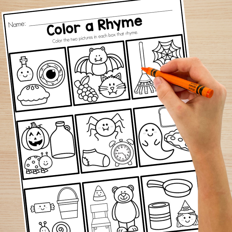 Halloween-Rhyming-Worksheet