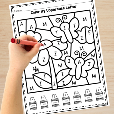 Color By Code Worksheets for Kindergarten - Sarah Chesworth
