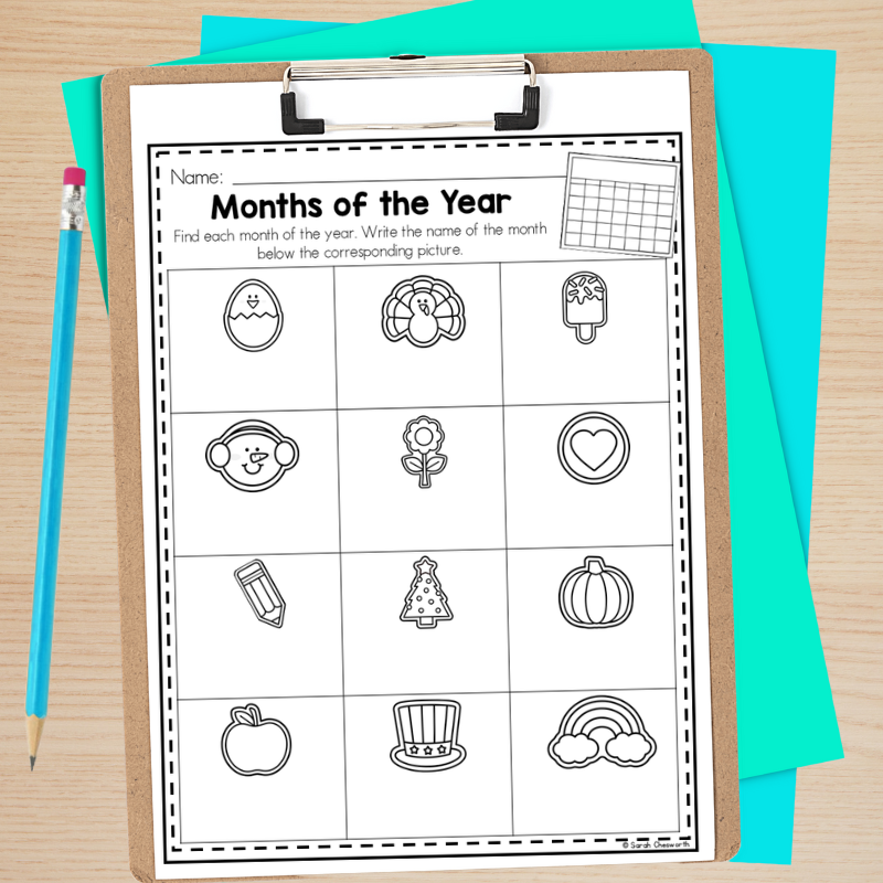 Free Printable Months of the Year Flashcards for Kids - Sarah Chesworth