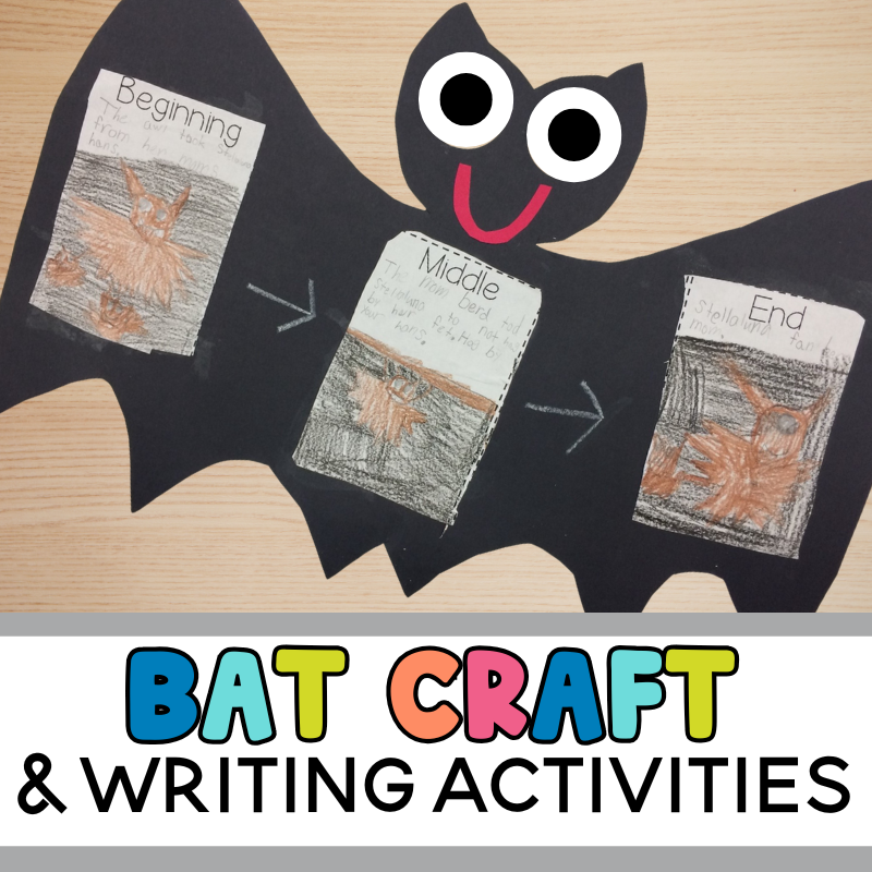 Printable Bat Craft and Writing Activity