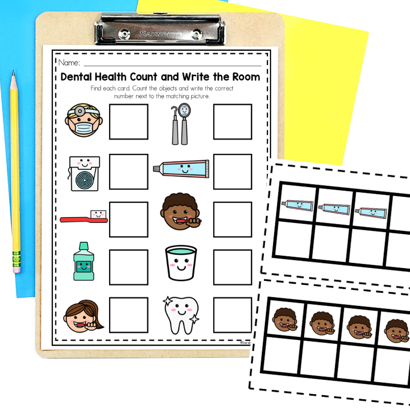 Dental-Health-Preschool-Count-and-Write